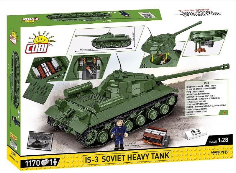 コビー COBI 2590  Is-3 イス・トゥーリー Soviet ソビエト 重戦車 ヒストリカルコレクション 第二次世界大戦 EU製（ポーランド Poland）LEGO 対応ブロック