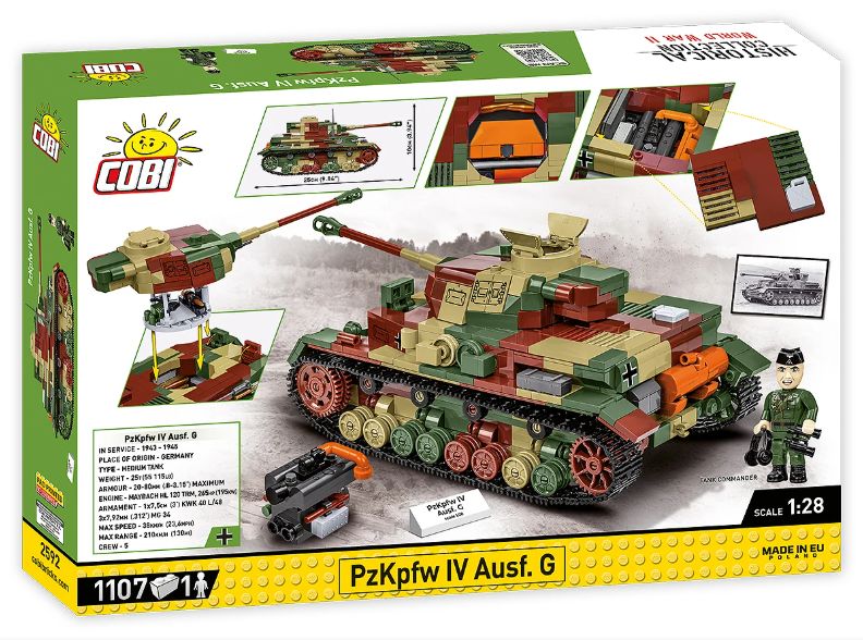 コビー COBI 2592 PZKPFW IV Ausf. G IV号戦車 ヒストリカルコレクション 第二次世界大戦 EU製（ポーランド Poland）LEGO 対応ブロック