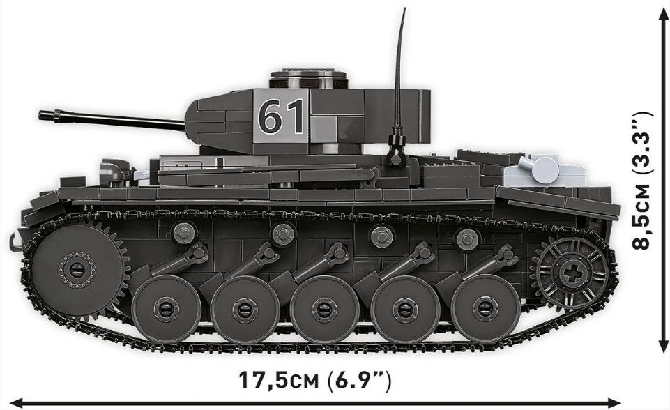 コビー COBI 2597 Panzerkampfwagen II AUSF. F II号戦車 ヒストリカルコレクション 第二次世界大戦 EU製（ポーランド Poland）LEGO 対応ブロック