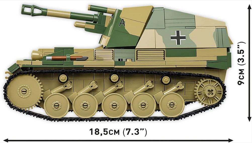 コビー COBI 2598 Sd.Kfz.124 Wespe Tank ヴェスペ  ヒストリカルコレクション 第二次世界大戦 EU製（ポーランド Poland）LEGO 対応ブロック