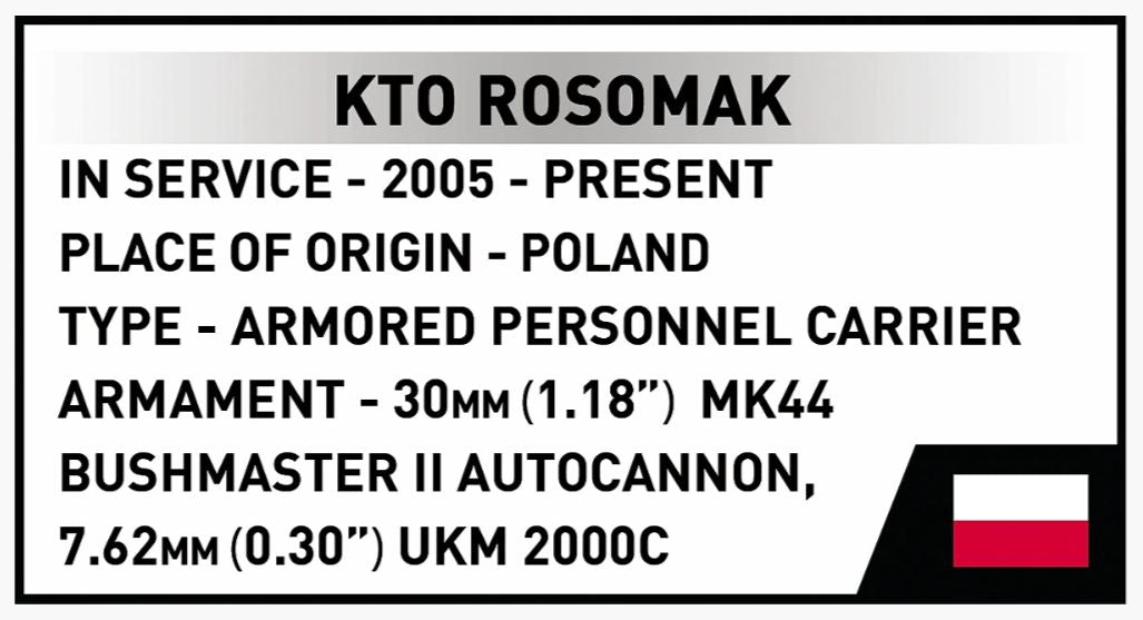 コビー COBI 2629 Armed Forces KTO Rosomak (PL/UA) ロソマク EU製（ポーランド Poland）LEGO 対応ブロック