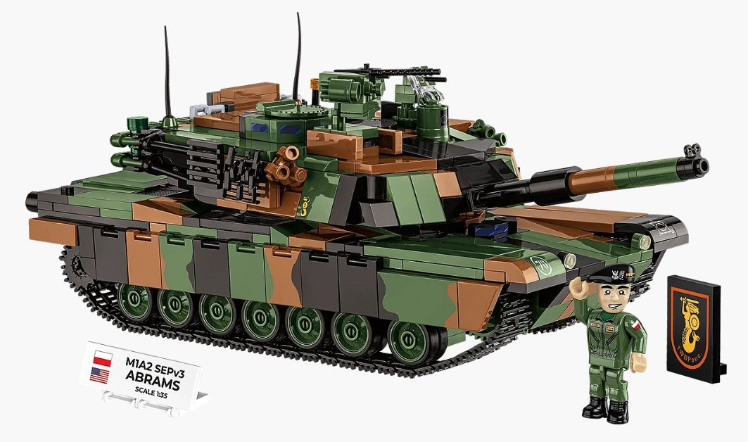 コビー COBI 2633 Armed Forces M1A2 ABRAMS エイブラムス(PL) 戦車 EU製（ポーランド Poland）LEGO 対応ブロック