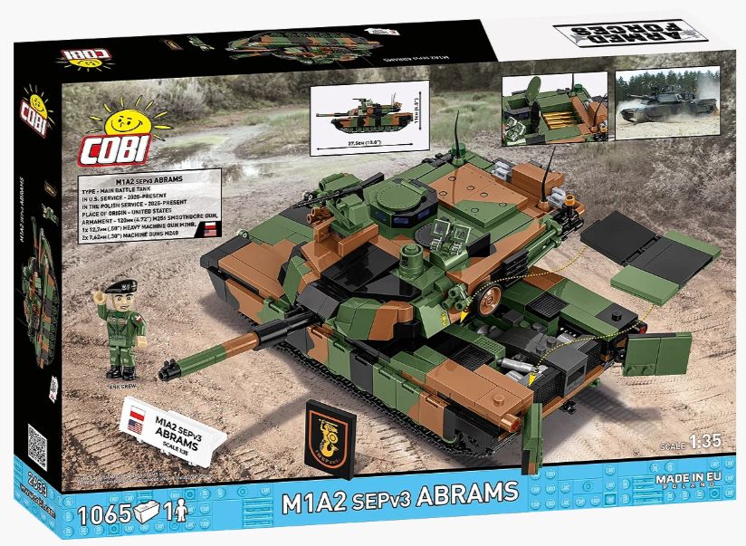 コビー COBI 2633 Armed Forces M1A2 ABRAMS エイブラムス(PL) 戦車 EU製（ポーランド Poland）LEGO 対応ブロック
