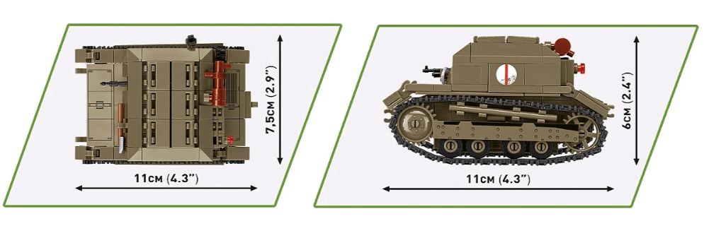 コビー COBI 2658 Tankette タンケットTK-3 ヒストリカルコレクション 第二次世界大戦 EU製（ポーランド Poland）LEGO 対応ブロック