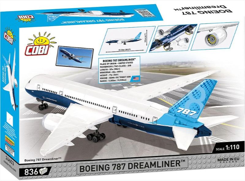 コビー COBI 26603 Boeing 787-8 DREAMLINER ボーイング 飛行機 EU製（ポーランド Poland）LEGO 対応ブロック