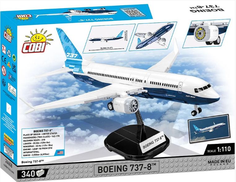 コビー COBI 26608 Boeing 737-8 ボーイング 飛行機 EU製（ポーランド Poland）LEGO 対応ブロック