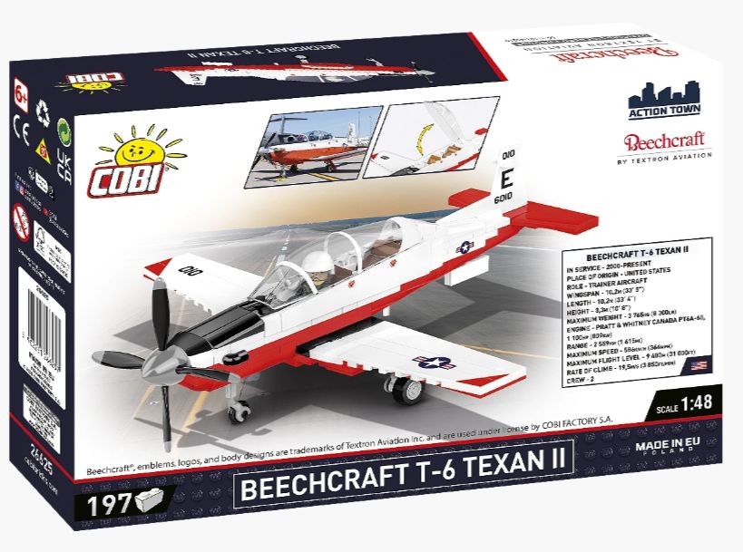 コビー COBI 26625 Civil aircraft Beechcraft T-6 Texan II テキサンII EU製（ポーランド Poland）LEGO 対応ブロック