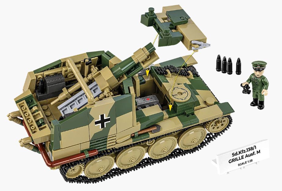 コビー COBI 2665 Sd.Kfz.138 グリレ Grille Ausf. M ヒストリカルコレクション 第二次世界大戦 EU製（ポーランド Poland）LEGO 対応ブロック