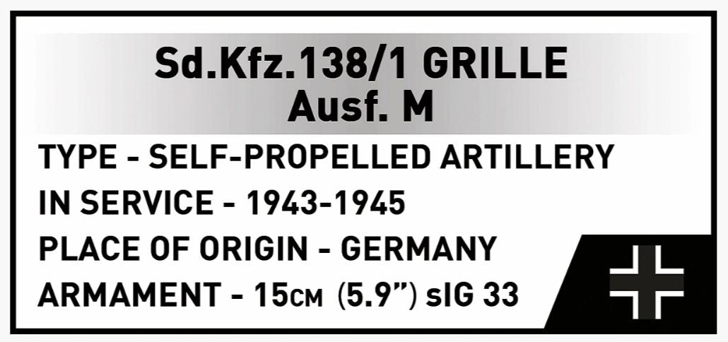 コビー COBI 2665 Sd.Kfz.138 グリレ Grille Ausf. M ヒストリカルコレクション 第二次世界大戦 EU製（ポーランド Poland）LEGO 対応ブロック