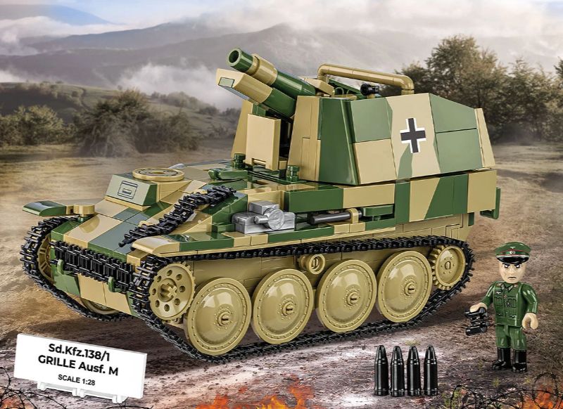 コビー COBI 2665 Sd.Kfz.138 グリレ Grille Ausf. M ヒストリカルコレクション 第二次世界大戦 EU製（ポーランド Poland）LEGO 対応ブロック