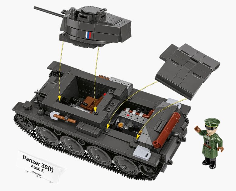 コビー COBI 2666 PANZER 38(T)/(CKD) LT VZ ヒストリカルコレクション 第二次世界大戦 EU製（ポーランド Poland）LEGO 対応ブロック