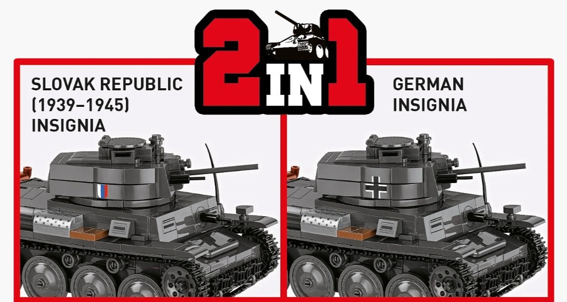 コビー COBI 2666 PANZER 38(T)/(CKD) LT VZ ヒストリカルコレクション 第二次世界大戦 EU製（ポーランド Poland）LEGO 対応ブロック