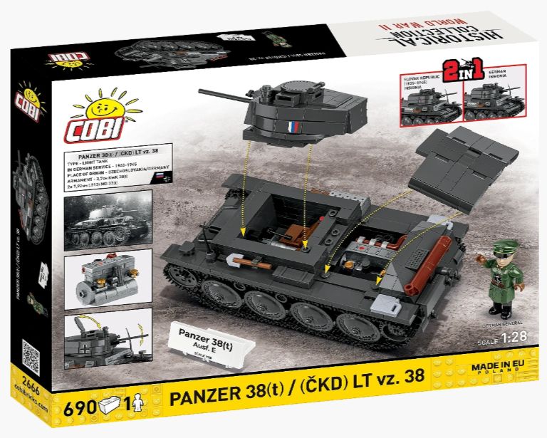 コビー COBI 2666 PANZER 38(T)/(CKD) LT VZ ヒストリカルコレクション 第二次世界大戦 EU製（ポーランド Poland）LEGO 対応ブロック