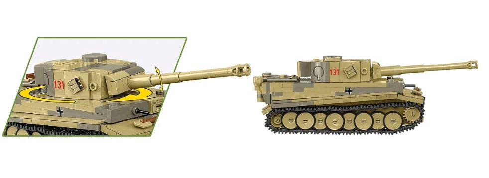 コビー COBI 2734 PANZER VI TIGER I no 131 タイガー131 ヒストリカルコレクション 第二次世界大戦 EU製（ポーランド Poland）LEGO 対応ブロック