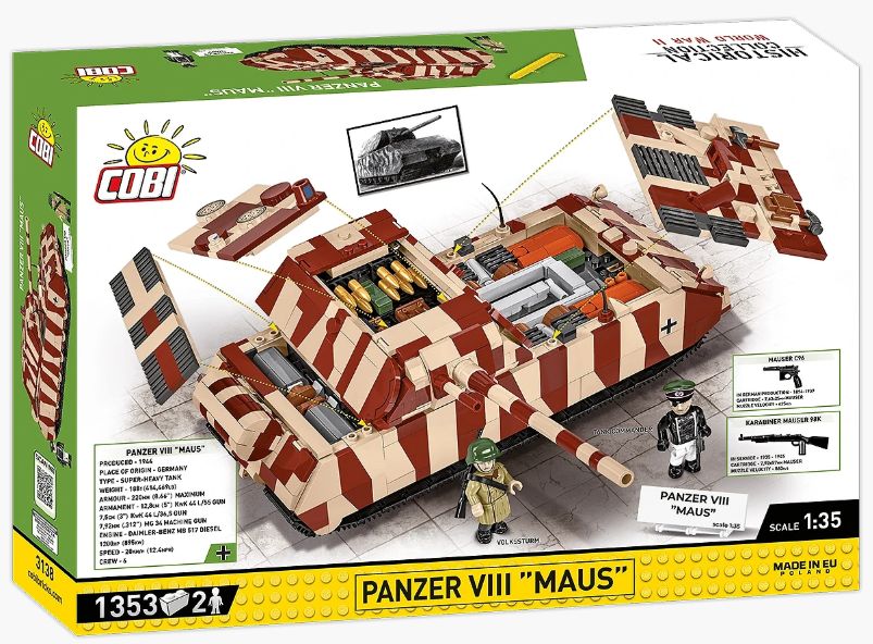 コビー COBI 3138 PANZER パンツァーVIII VIII号戦車 マウス ヒストリカルコレクション 第二次世界大戦 EU製（ポーランド Poland）LEGO 対応ブロック
