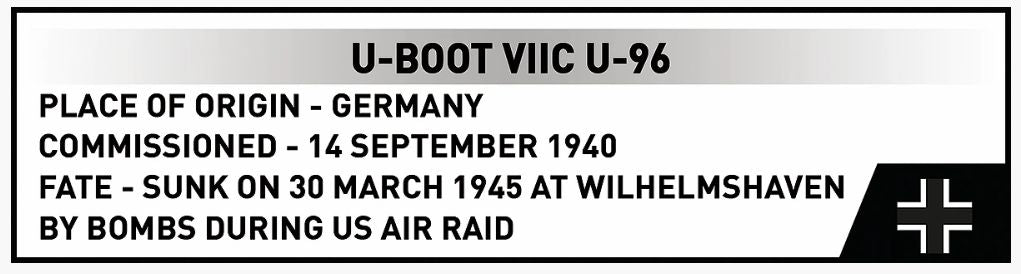 コビー COBI 4857 U-BOOT Uボート VIIC U-96 ヒストリカルコレクション 第二次世界大戦 EU製（ポーランド Poland）LEGO 対応ブロック