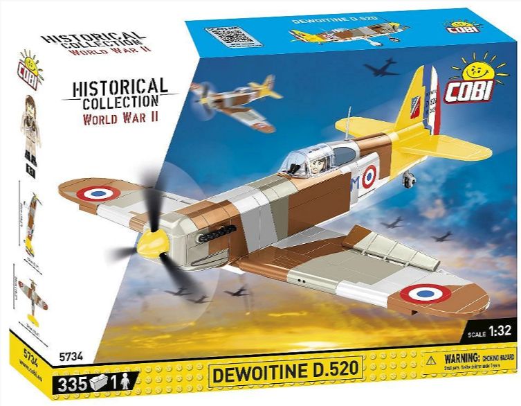 コビー COBI 5734 Dewoitine デヴォアティーヌ D.520 戦闘機 ヒストリカルコレクション 第二次世界大戦 EU製（ポーランド Poland）LEGO 対応ブロック