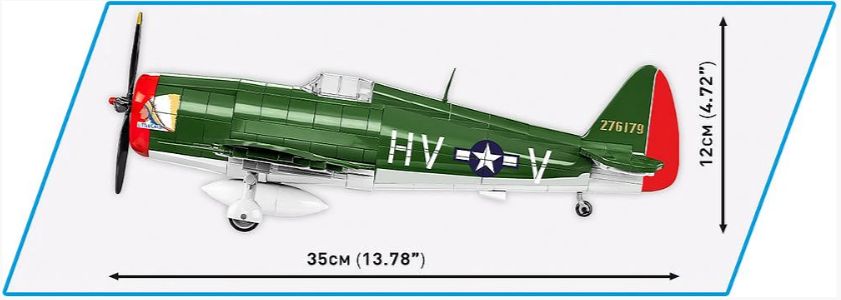 コビー COBI 5737 P-47 Thunderbolt サンダーボルト (アメリカ軍) ヒストリカルコレクション 第二次世界大戦 EU製（ポーランド Poland）LEGO 対応ブロック