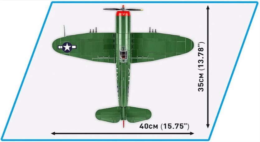 コビー COBI 5737 P-47 Thunderbolt サンダーボルト (アメリカ軍) ヒストリカルコレクション 第二次世界大戦 EU製（ポーランド Poland）LEGO 対応ブロック
