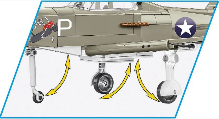 コビー COBI 5746 COBI Bell P-39D Airacobra エアラコブラ ヒストリカルコレクション 第二次世界大戦 EU製（ポーランド Poland）LEGO 対応ブロック