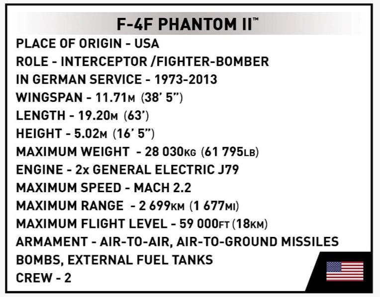 コビー COBI 5898 F-4F Phantom ファントムⅡ ミッドウェー ドイツ空軍 戦闘機 EU製（ポーランド Poland）LEGO 対応ブロック