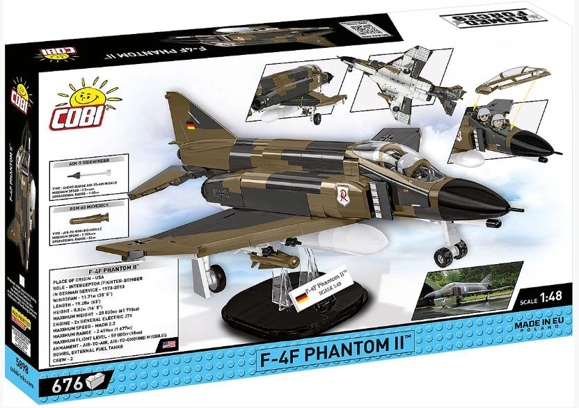 コビー COBI 5898 F-4F Phantom ファントムⅡ ミッドウェー ドイツ空軍 戦闘機 EU製（ポーランド Poland）LEGO 対応ブロック