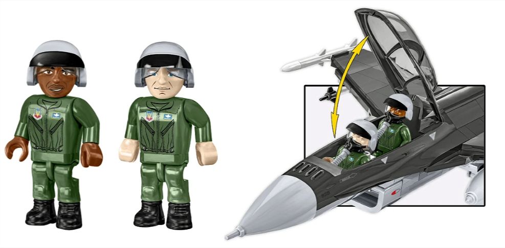 コビー COBI 5914 Armed Forces F-16D fighting FALC ファイティングファルコン 飛行機 EU製（ポーランド Poland）LEGO 対応ブロック
