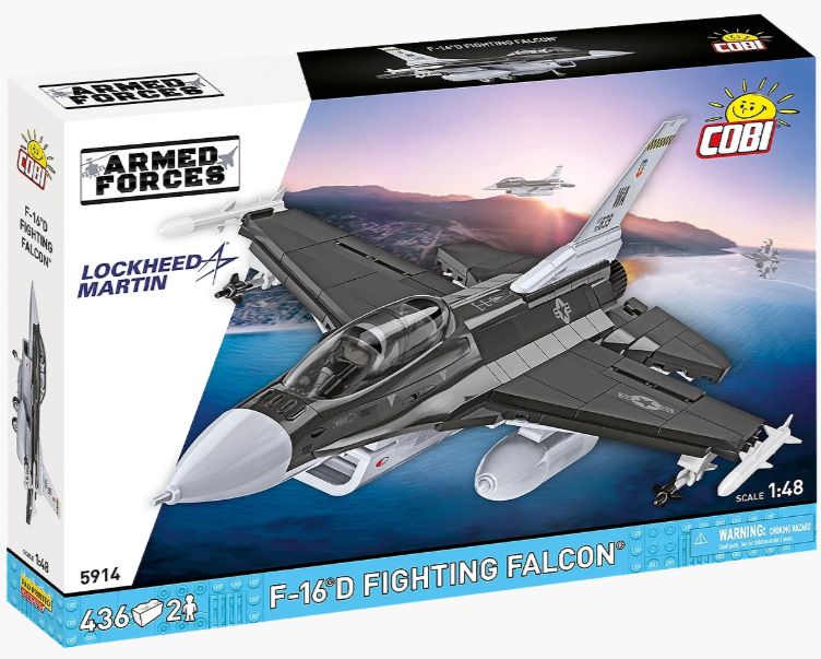 コビー COBI 5914 Armed Forces F-16D fighting FALC ファイティングファルコン 飛行機 EU製（ポーランド Poland）LEGO 対応ブロック