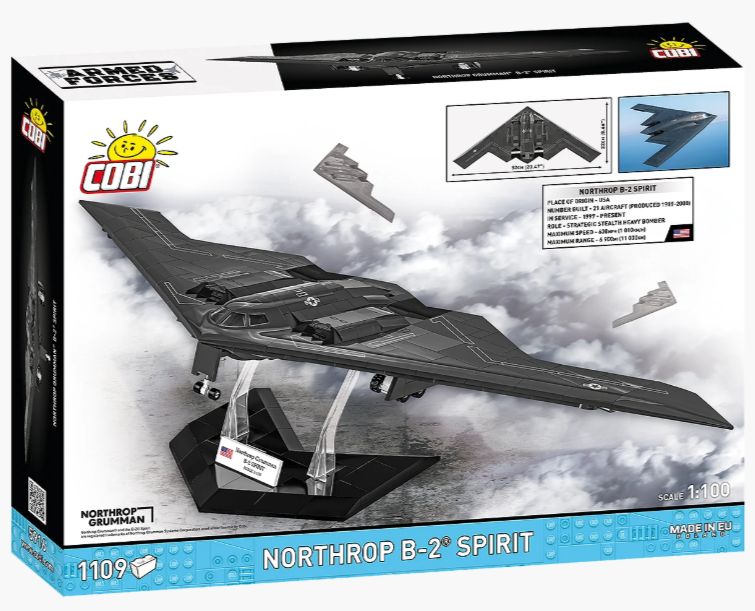コビー COBI 5916 Armed Forces Northrop ノースロップグラマン B-2 スピリット ステルス機 EU製（ポーランド Poland）LEGO 対応ブロック