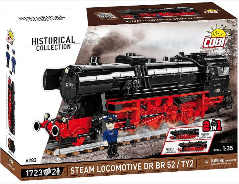 コビー COBI 6283 Steam Locomotive 蒸気機関車 DR BR 52/TY2 EU製（ポーランド Poland）LEGO 対応ブロック