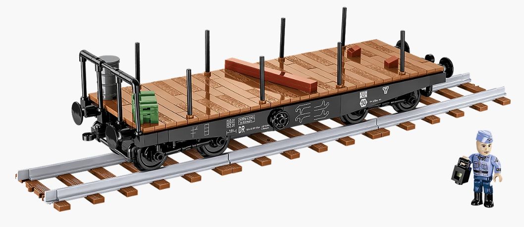 コビー COBI 6284 WWII Schwerer Plattformwagen Type Ssys 平台貨車 EU製（ポーランド Poland）LEGO 対応ブロック