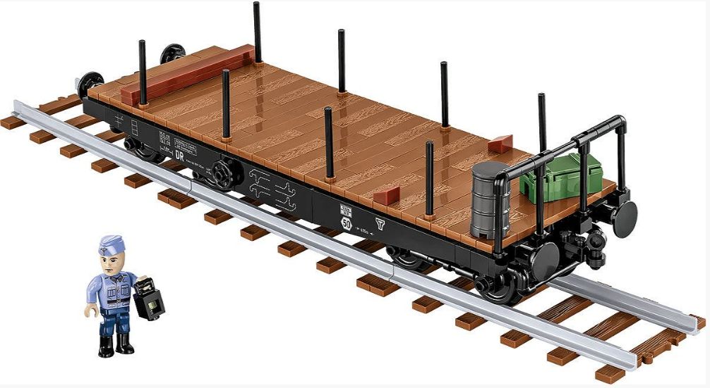 コビー COBI 6284 WWII Schwerer Plattformwagen Type Ssys 平台貨車 EU製（ポーランド Poland）LEGO 対応ブロック