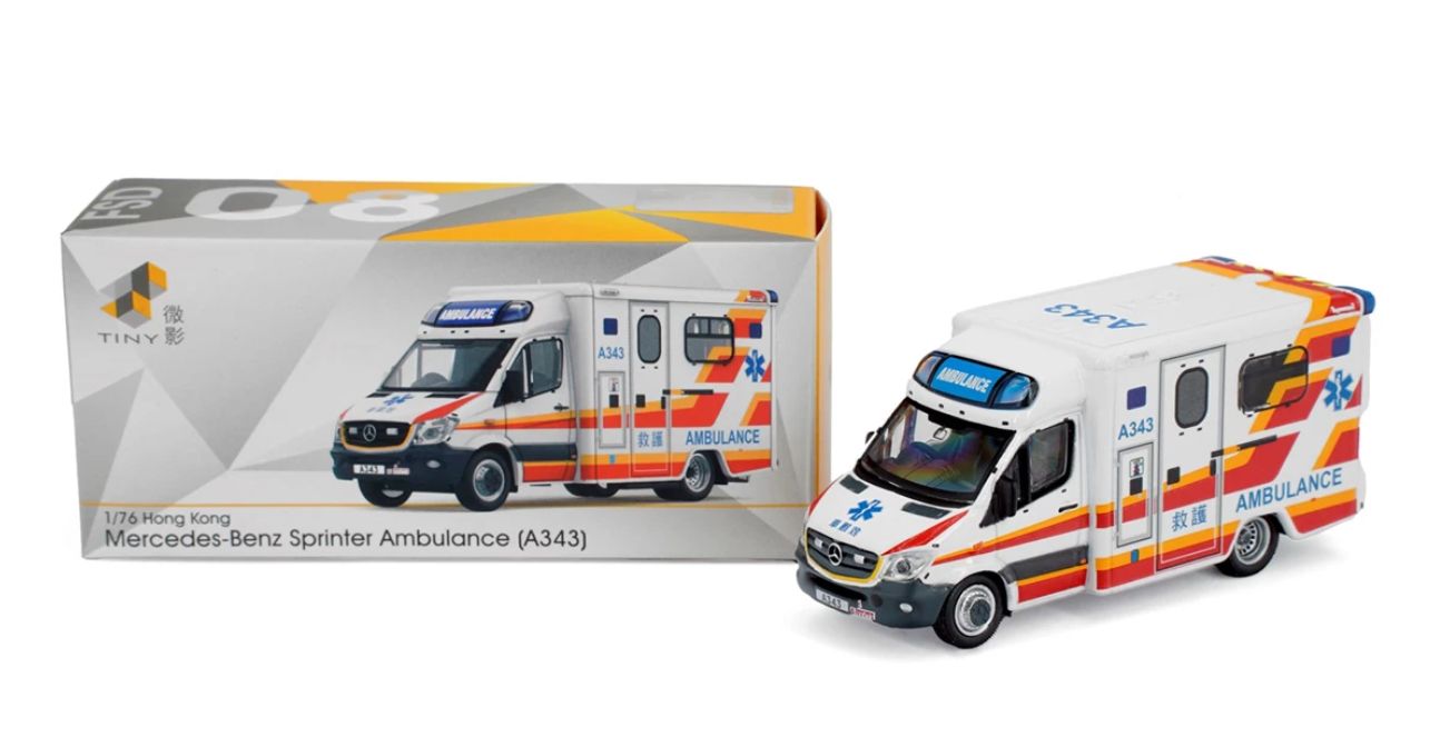 Tiny 微影 1/76 Tiny City Mercedes Benz Sprinter Ambulance ATC66379 メルセデスベンツ スプリンター 救急車 (A343) ダイキャストミニカー