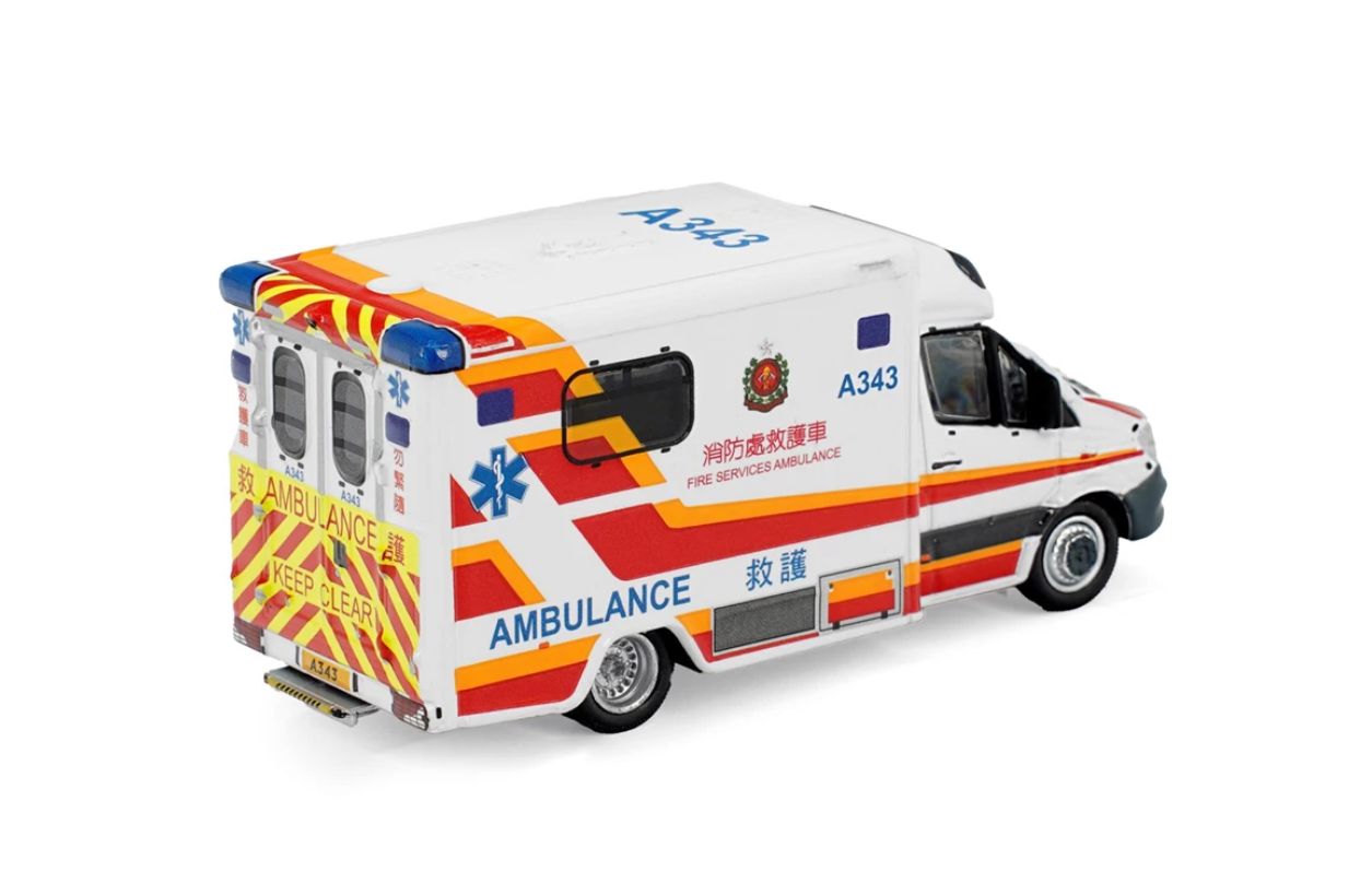 Tiny 微影 1/76 Tiny City Mercedes Benz Sprinter Ambulance ATC66379 メルセデスベンツ スプリンター 救急車 (A343) ダイキャストミニカー