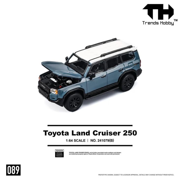 Trends Hobby トレンドホビー Diecast 1/64 Toyota Land Cruiser 250 トヨタ ランドクルーザー 241079(B) ブルー