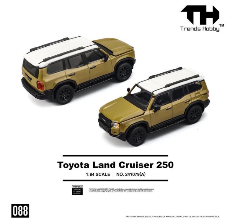 Trends Hobby トレンドホビー Diecast 1/64 Toyota Land Cruiser 250 トヨタ ランドクルーザー 241079(A) サンドカラー
