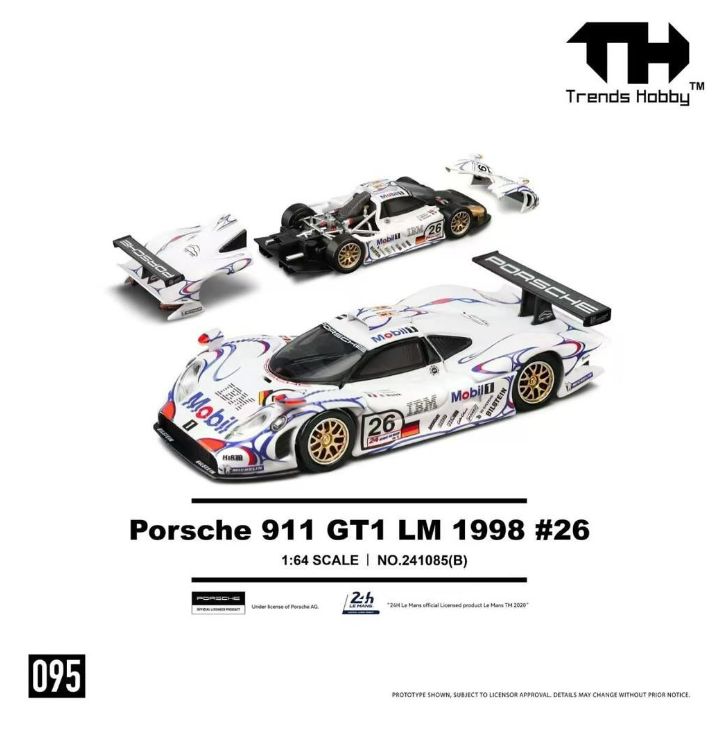 Trends Hobby トレンドホビー Diecast 1/64 Porsche 911 GT1 LM 1998 ポルシェ 241085(B)