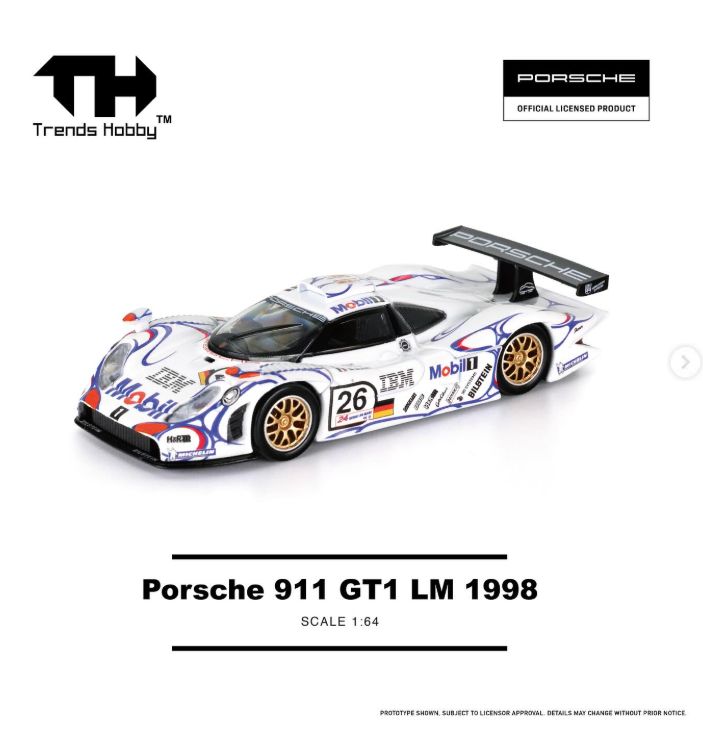 Trends Hobby トレンドホビー Diecast 1/64 Porsche 911 GT1 LM 1998 ポルシェ 241085(B)