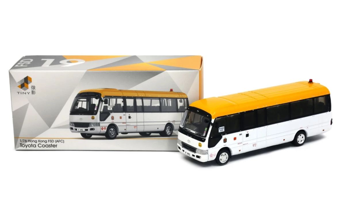 Tiny 微影 1/76 TinyCity TOYOTA Coaster B59 HKFSD(F892) トヨタ コースター 香港消防処 ATC66244 ダイキャストミニカー
