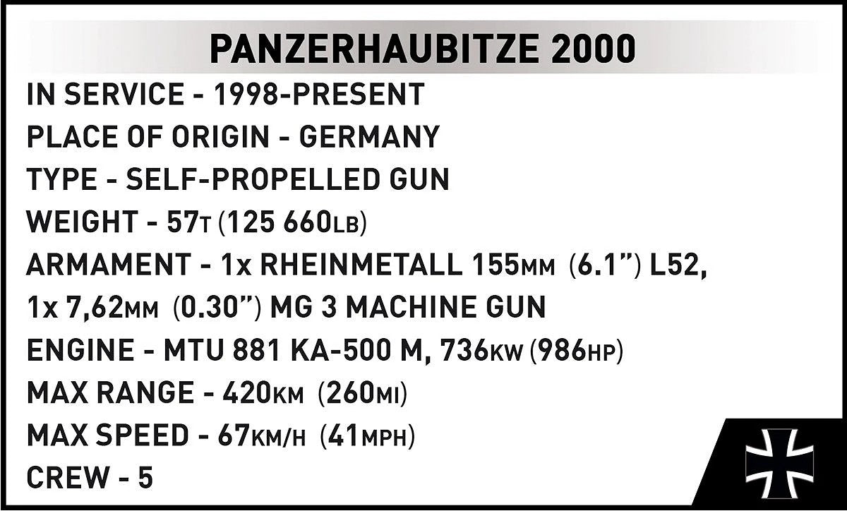 コビー COBI 2628 Panzerhaubitze 2000 自走砲 1/35