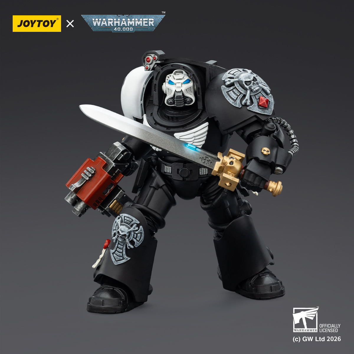 Warhammer ウォーハンマー 40K JT03240 JOYTOY ジョイトイ 1/18 アクションフィギュア レイヴンガード ターミネーター1 パワーフィストとストームボルター付き Raven Guard Terminator 1 with Power Sword and Storm Bolter