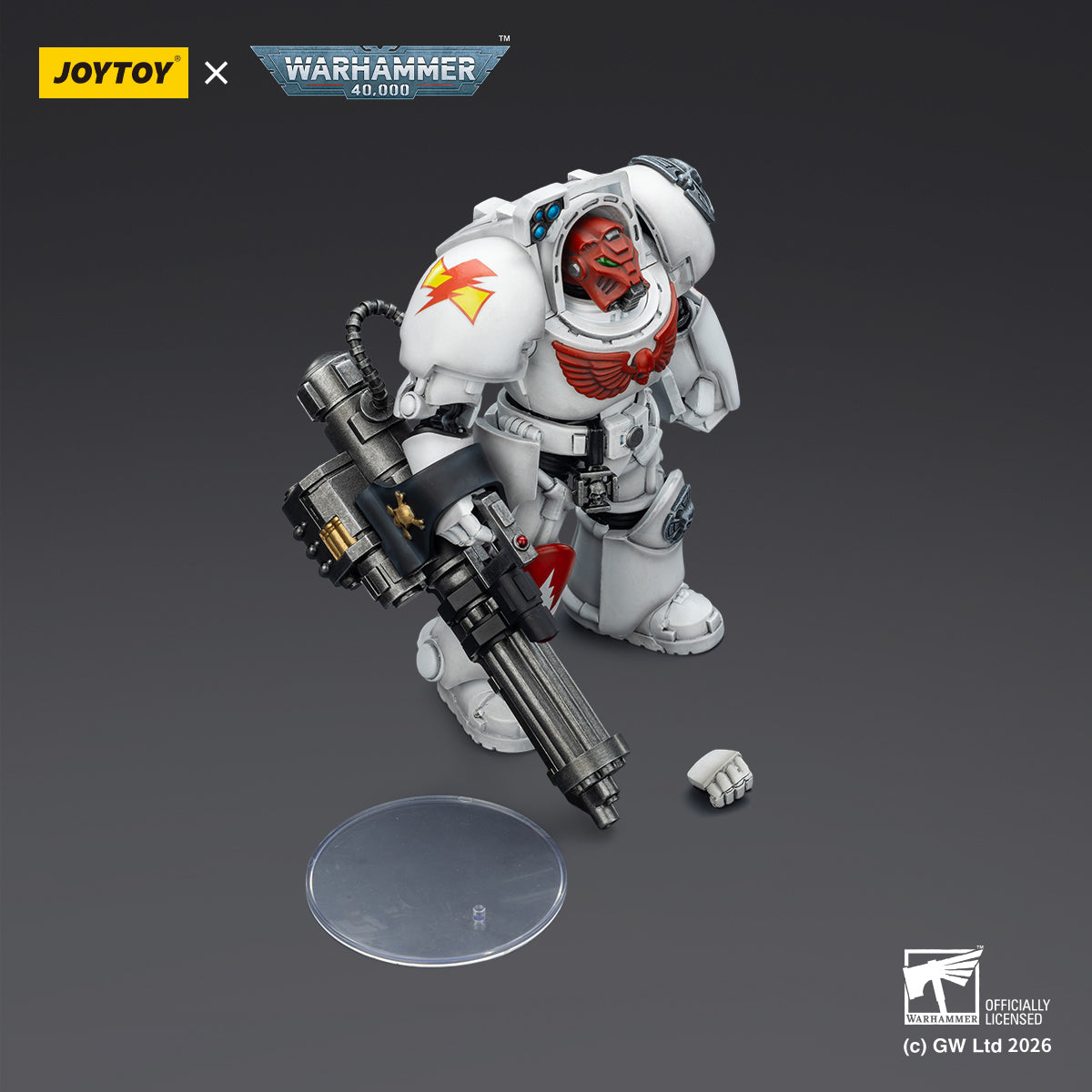 Warhammer ウォーハンマー 40K JT03202 JOYTOY ジョイトイ1/18 アクションフィギュア  ホワイトスカーターミネーター3 パワーフィストとアサルトキャノン付き  White Scars Terminator 3 with Power Fist and Assault Cannon