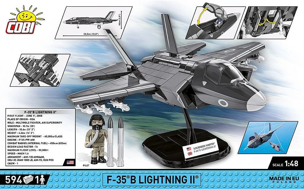 コビー COBI 5830 F35b LightningII 戦闘機 1/48 マルチロール機 制空戦闘機
