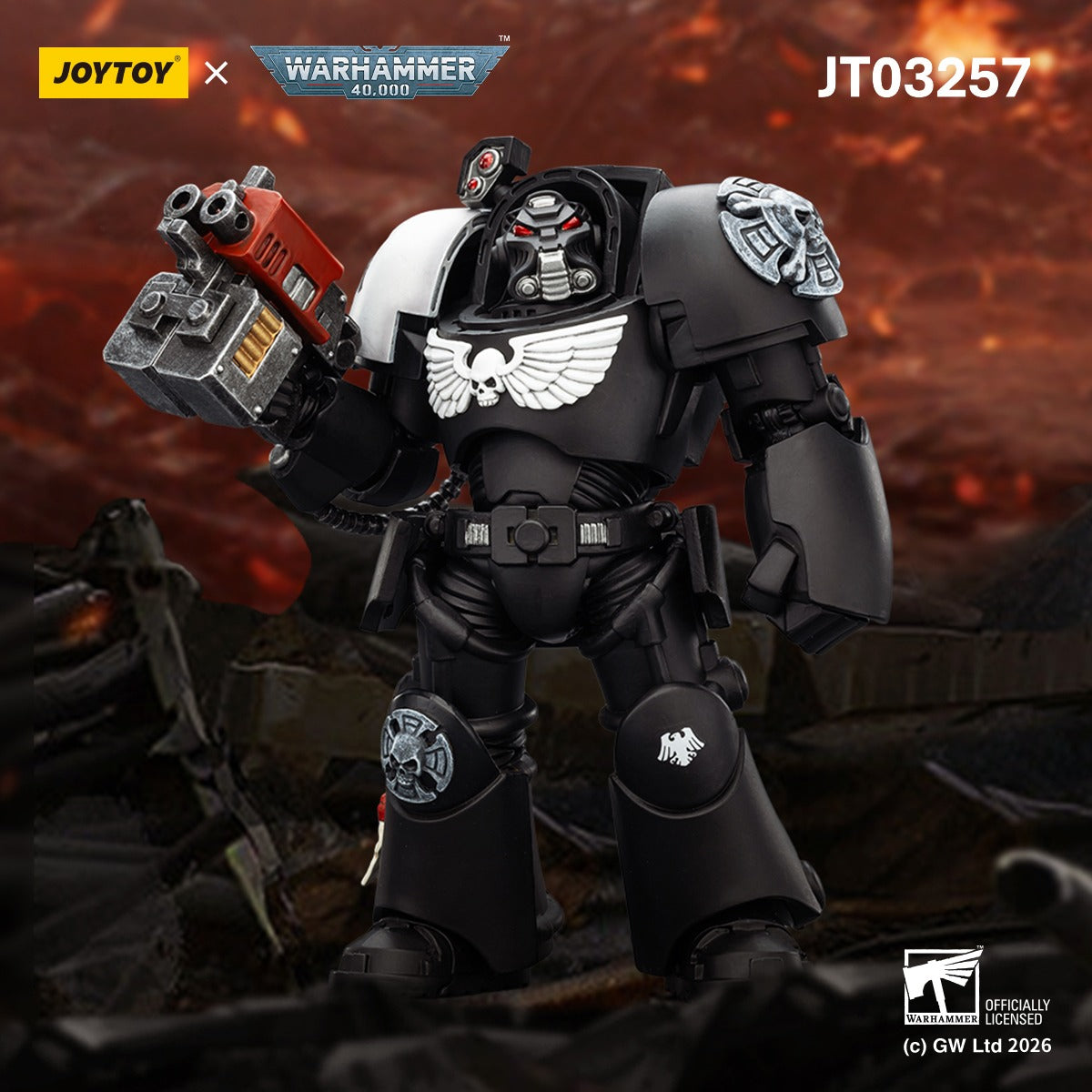 Warhammer ウォーハンマー 40K JT03257 JOYTOY ジョイトイ 1/18 アクションフィギュア レイヴンガード ターミネーター2 パワーフィストとストームボルター付き Raven Guard Terminator 2 with Power Sword and Storm Bolter