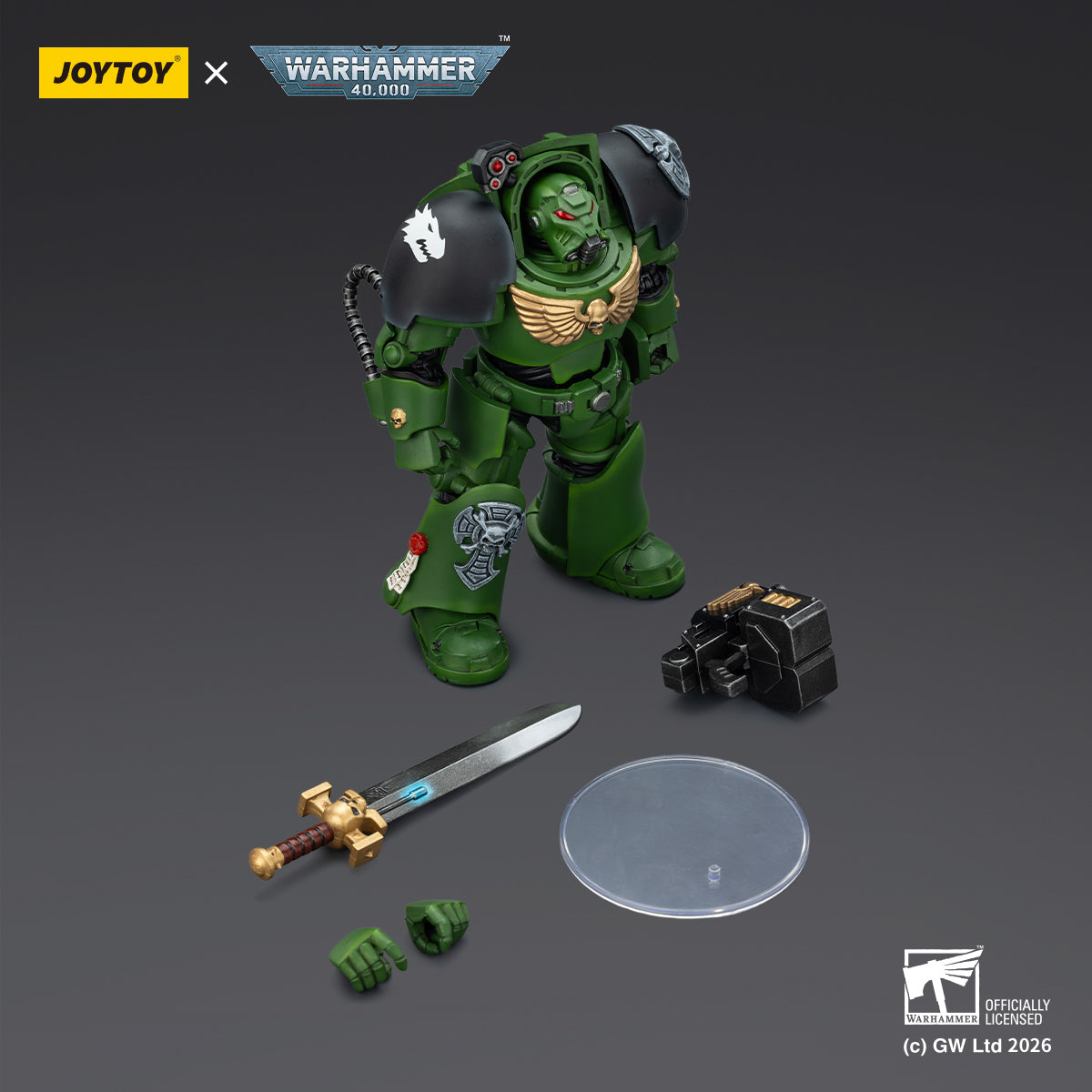 Warhammer ウォーハンマー 40K JT03219 JOYTOY ジョイトイ 1/18アクションフィギュア サラマンダーターミネーター1 パワーフィストとストームボルター付き Salamanders Terminator 1 with Power Sword and Storm Bolter