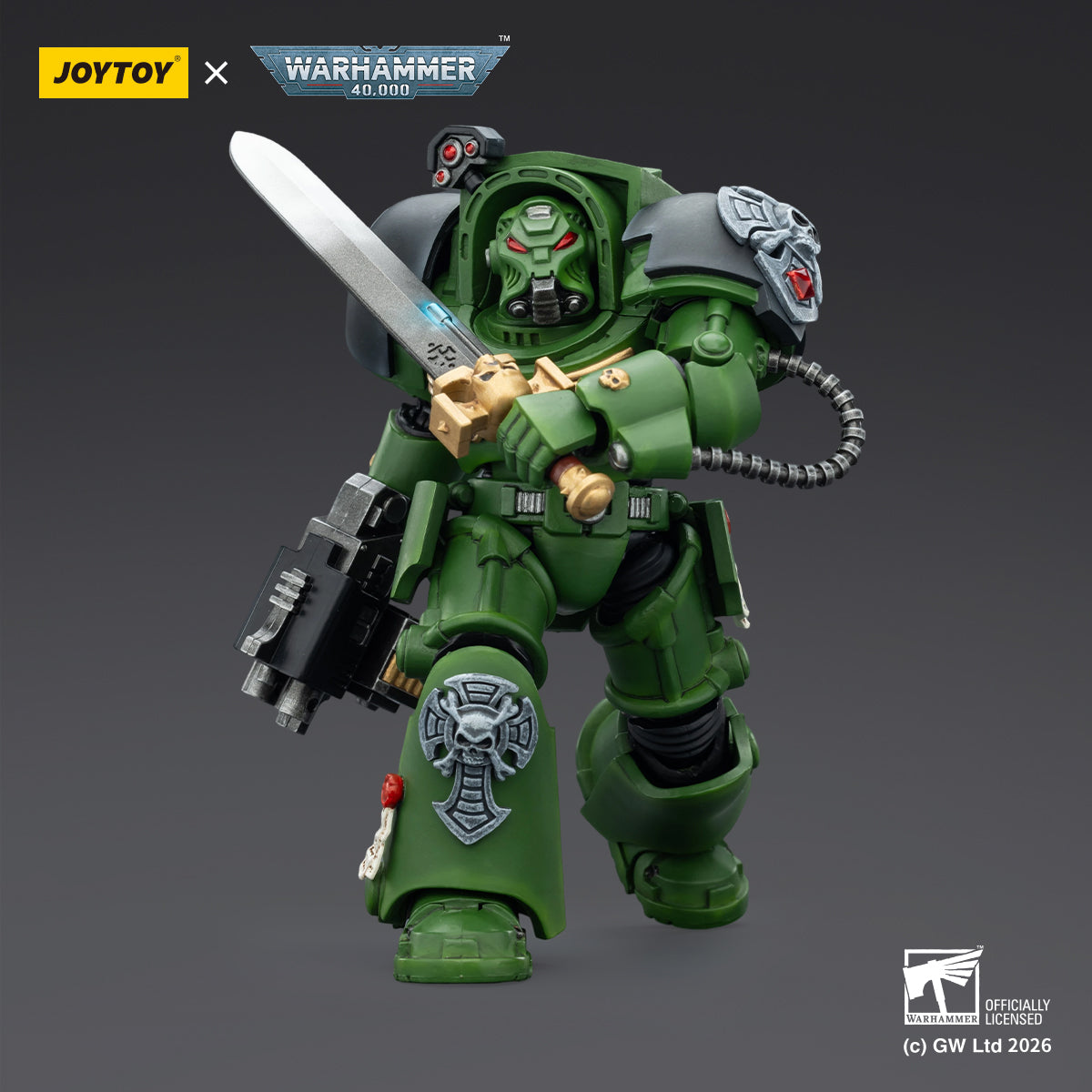 Warhammer ウォーハンマー 40K JT03219 JOYTOY ジョイトイ 1/18アクションフィギュア サラマンダーターミネーター1 パワーフィストとストームボルター付き Salamanders Terminator 1 with Power Sword and Storm Bolter