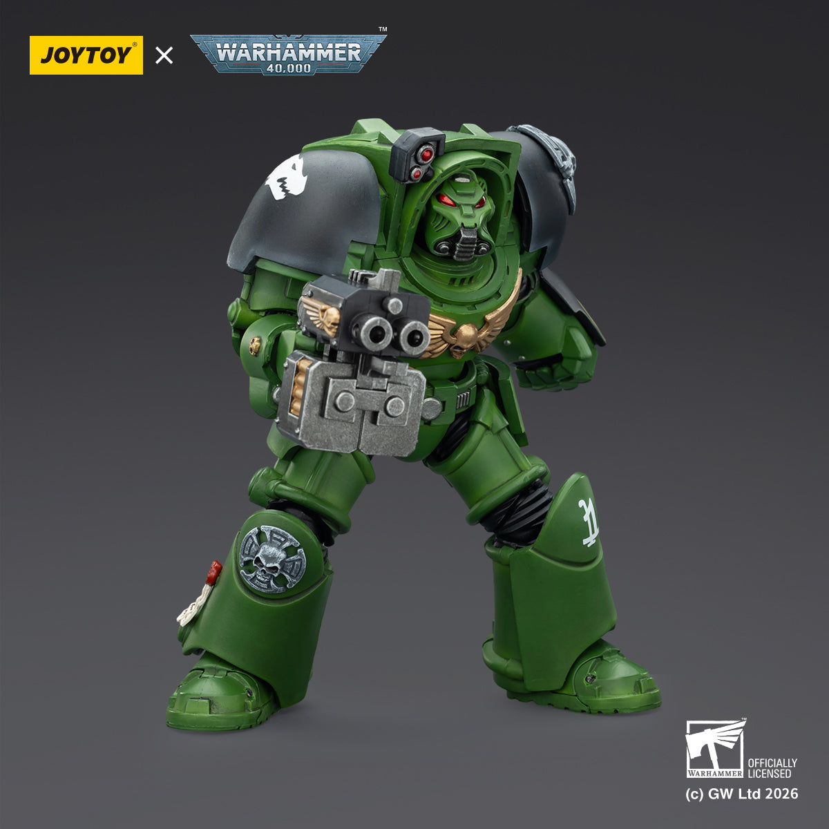 Warhammer ウォーハンマー 40K JT03226 JOYTOY ジョイトイ 1/18 アクションフィギュア サラマンダーターミネーター2 パワーフィストとストームボルター付き Salamanders Terminator 2 with Power Sword and Storm Bolter