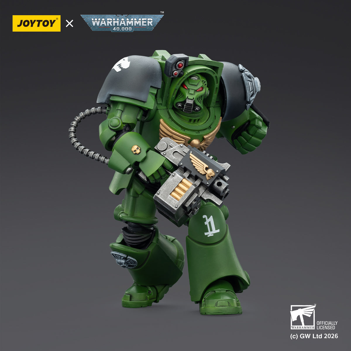 Warhammer ウォーハンマー 40K JT03226 JOYTOY ジョイトイ 1/18 アクションフィギュア サラマンダーターミネーター2 パワーフィストとストームボルター付き Salamanders Terminator 2 with Power Sword and Storm Bolter