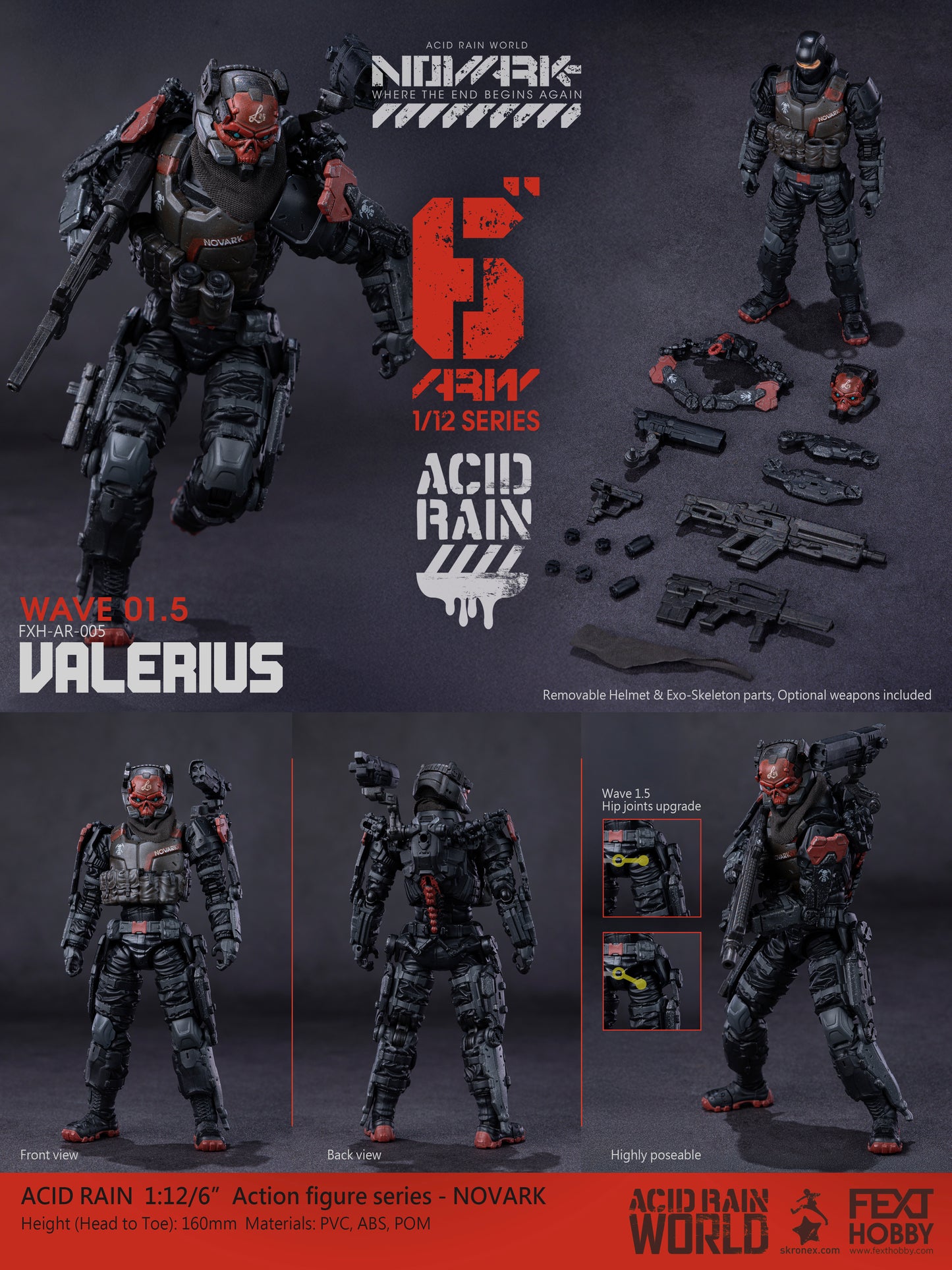 ACID RAIN WORLD 《酸雨戦争》 アシッドレインワールド FXH-AR-005 VALERIUS NOVARK Where the End Begins Again WAVE 01.5 1:12 /6” アクションフィギュア [FEXT HOBBY]