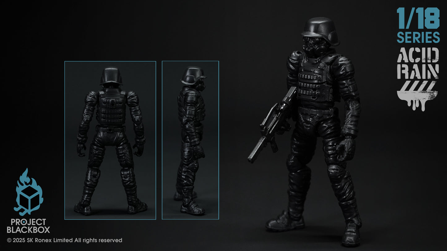 ACID RAIN WORLD 《酸雨戦争》 アシッドレインワールドPBB-AR006 Black Trencher The last line of Defense 1:18 アクションフィギュア 【Project Black Box】